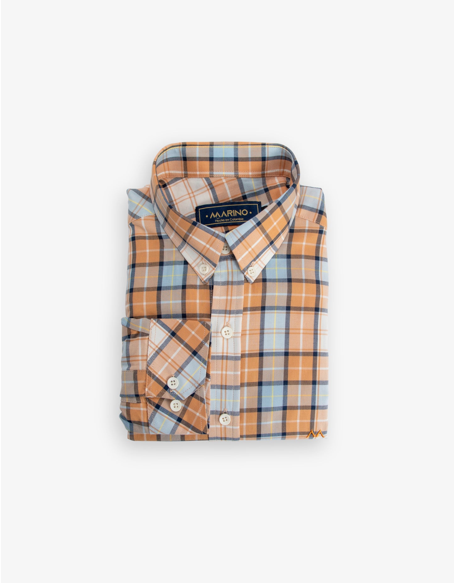 Camisa Hombre de cuadros bitono curuba