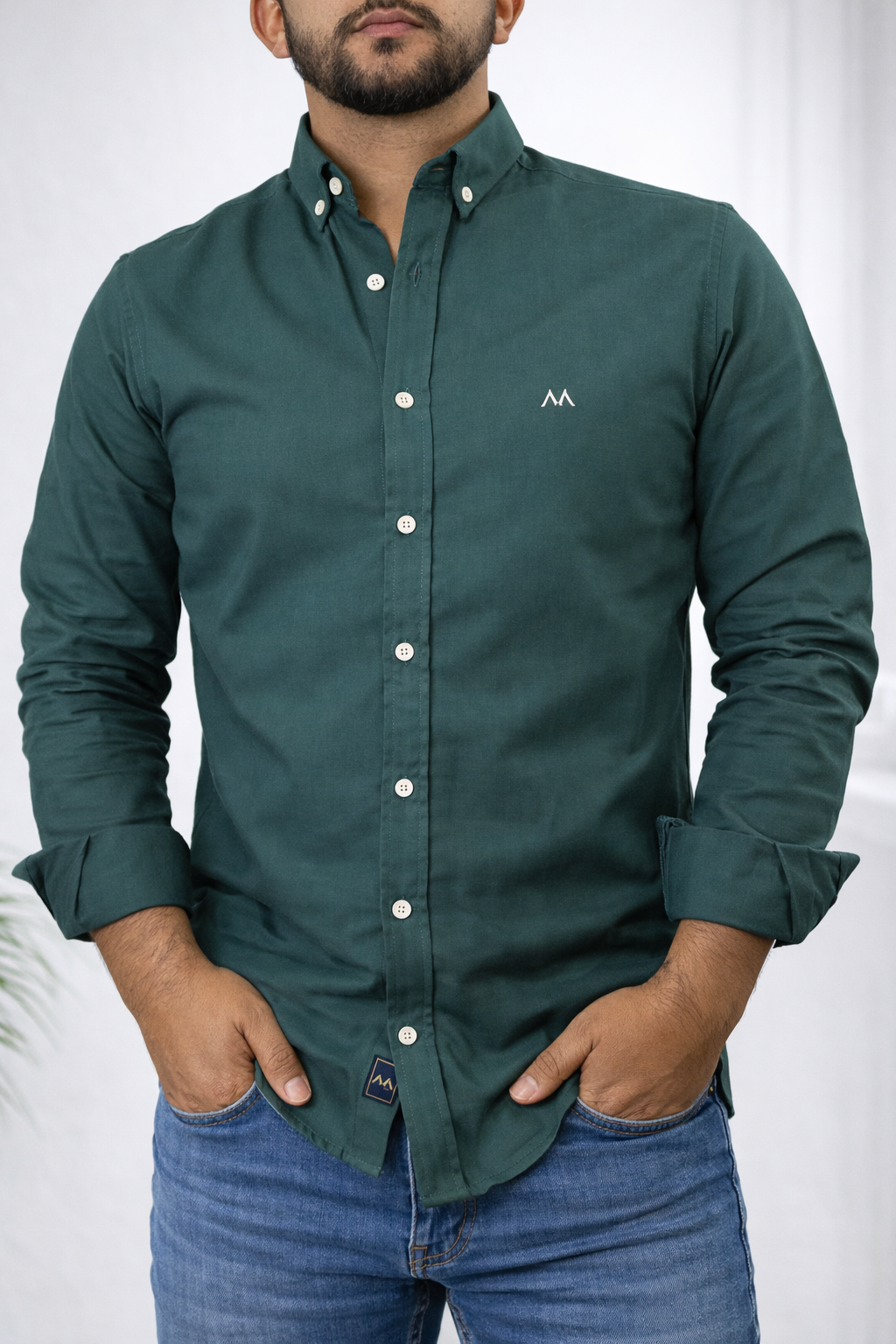 Camisa Oxford Verde Jade – Regular Fit | Marino