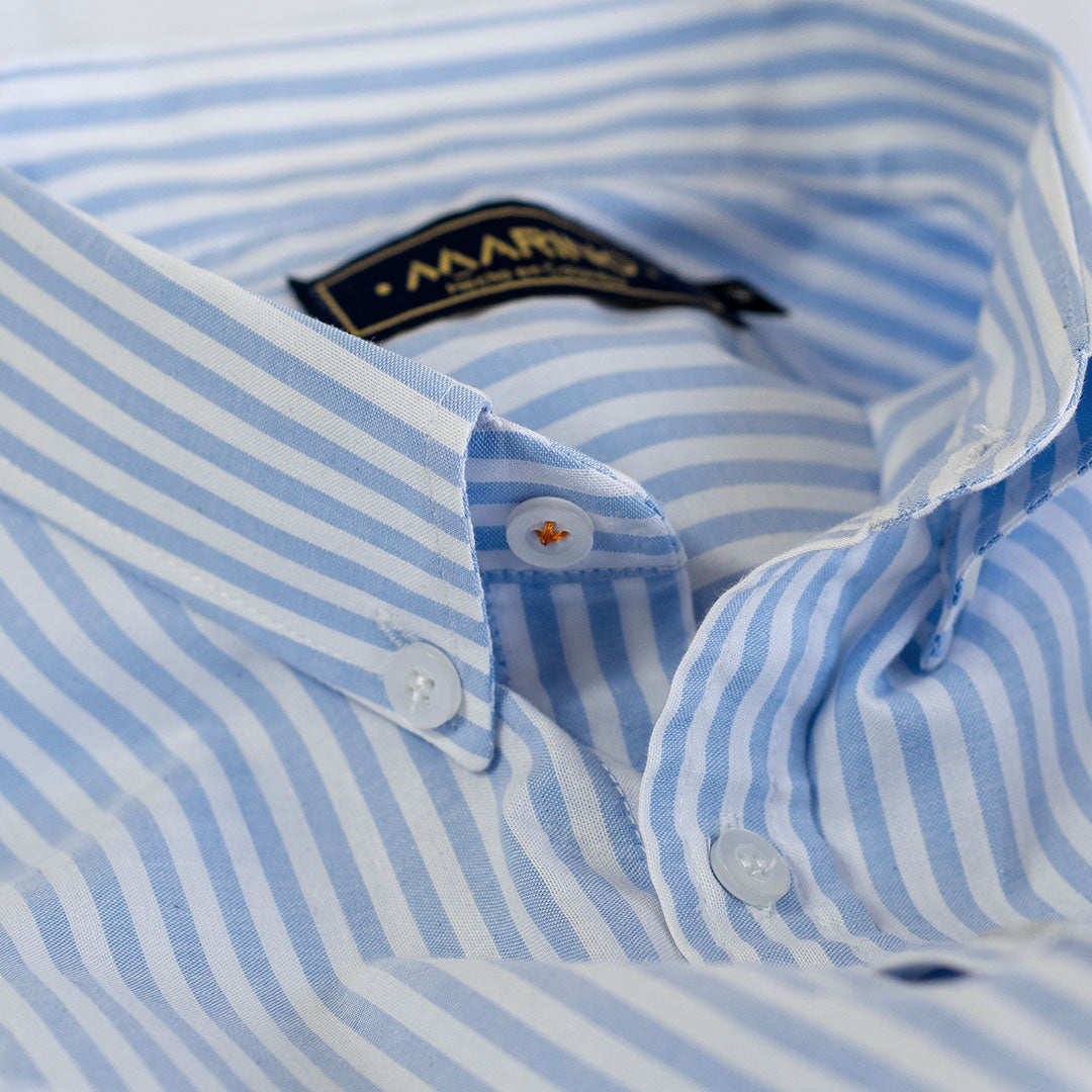 Camisa Rayas Aqua Line - Marino