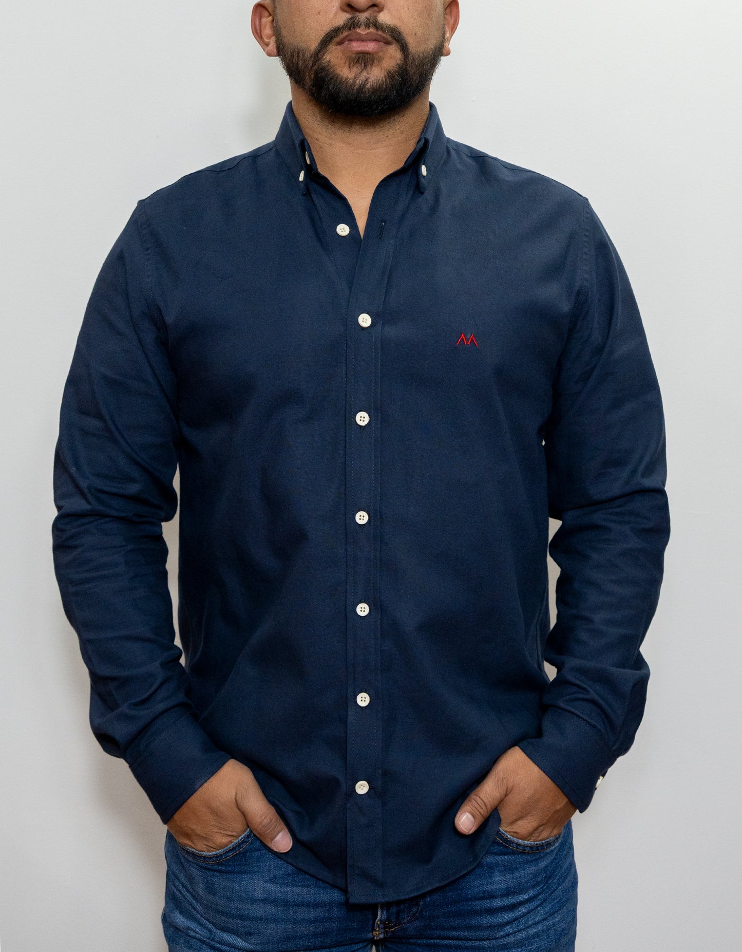 Camisa Oxford Azul Oscuro – Regular Fit | Marino