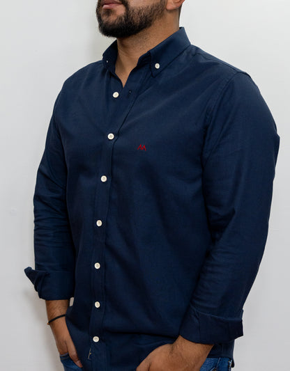 Camisa Oxford Azul Oscuro – Regular Fit | Marino