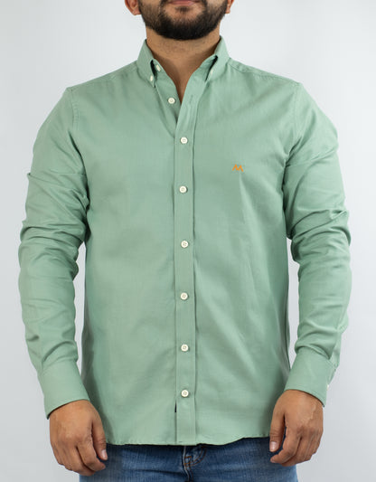 Camisa Oxford Hombre verde pistacho