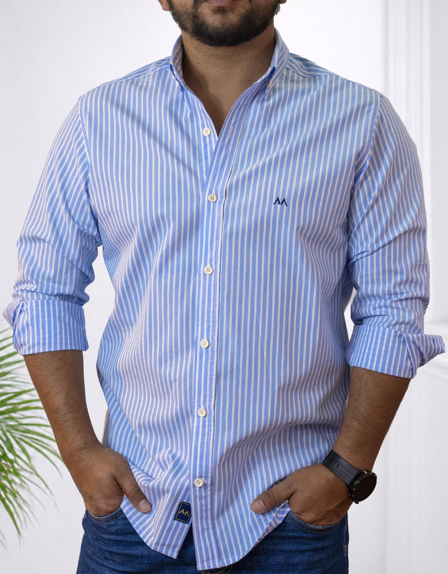 Camisa Rayas Azul Cielo – Regular Fit | Marino