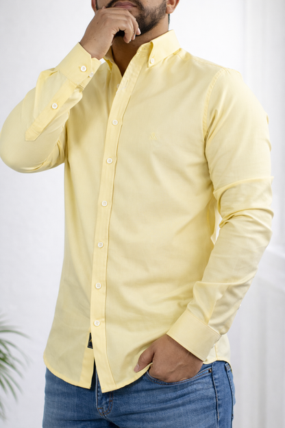 Camisa Oxford Amarilla – Regular Fit | Marino