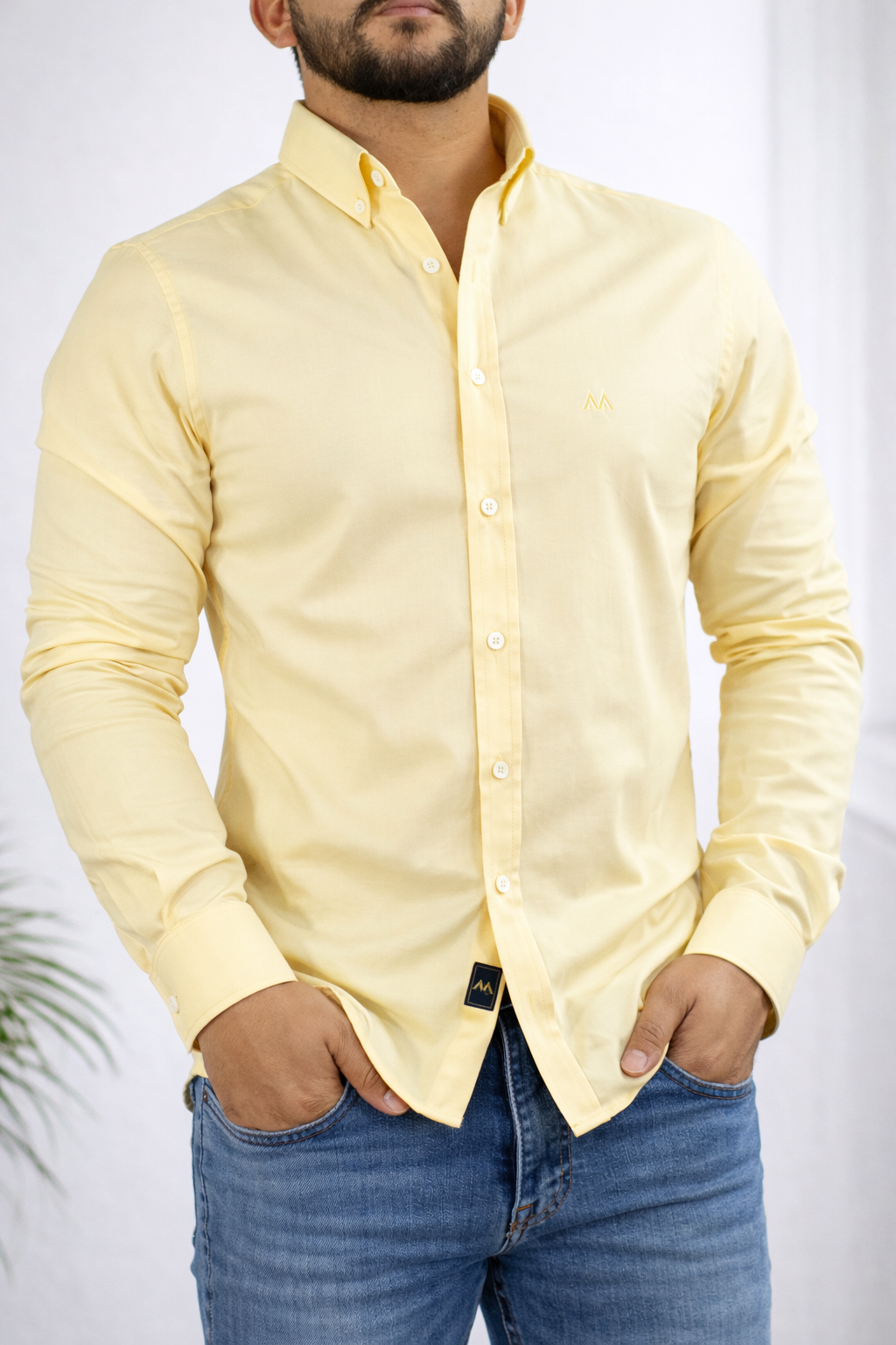 Camisa Oxford Amarilla – Regular Fit | Marino