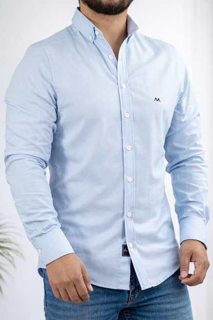 Camisa Oxford Azul Claro – Regular Fit | Marino