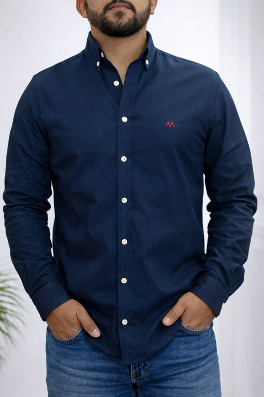 Camisa Oxford Azul Oscuro – Regular Fit | Marino
