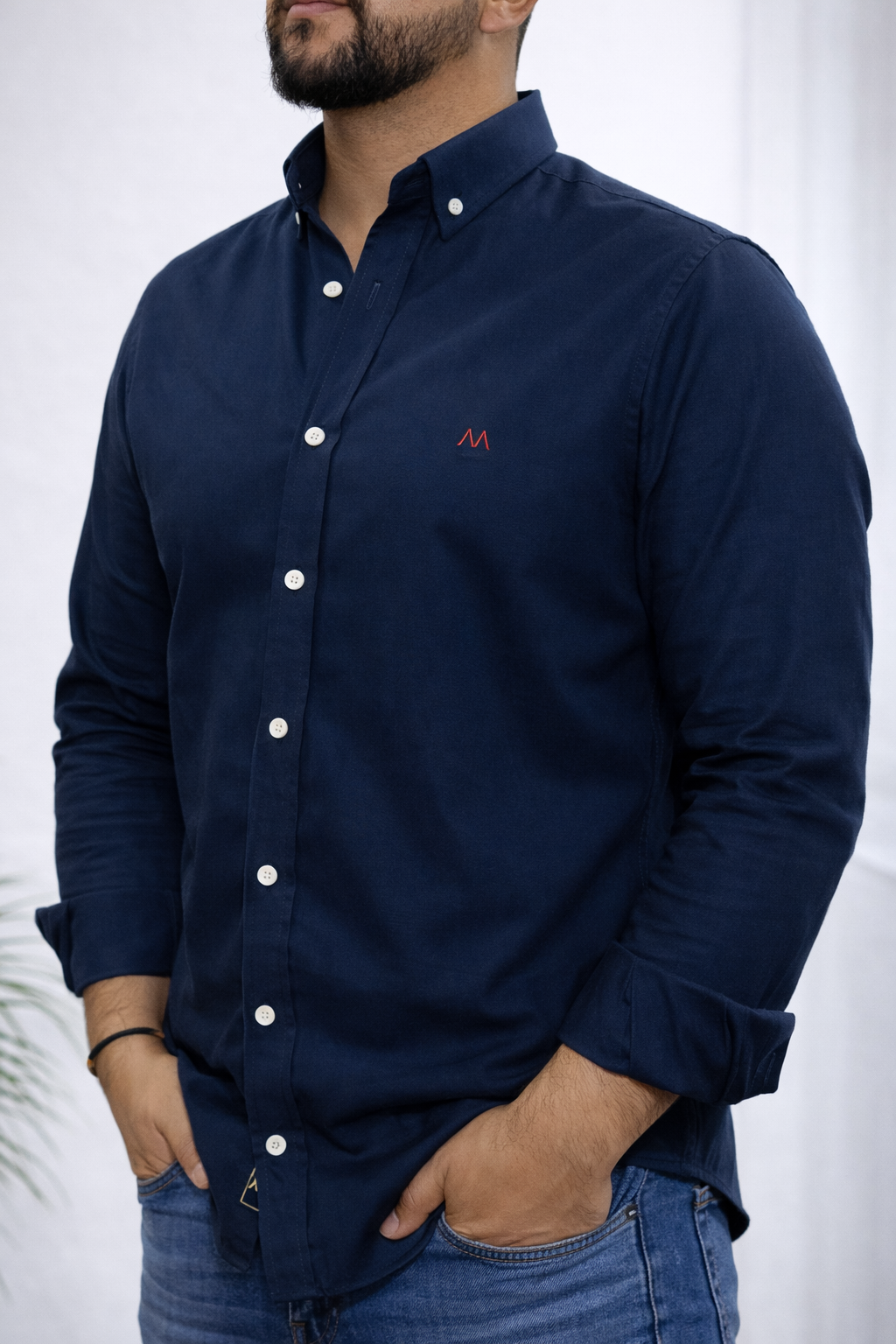 Camisa Oxford Azul Oscuro – Regular Fit | Marino