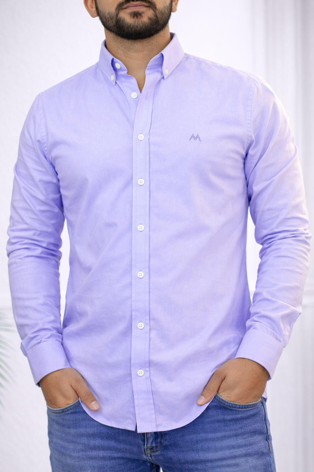 Camisa Oxford Lila – Regular Fit | Marino