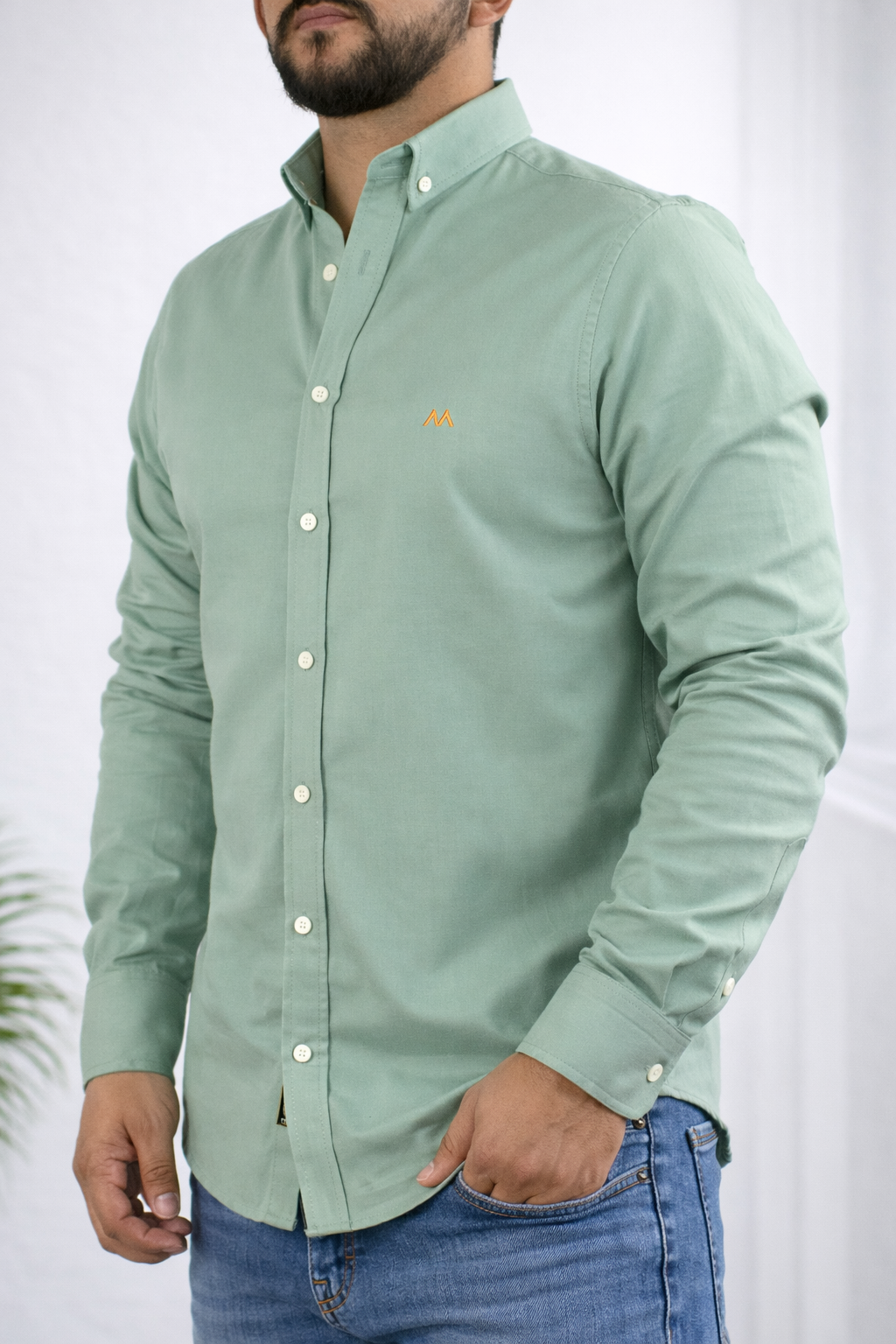 Camisa Oxford Verde Pistacho – Regular Fit | Marino